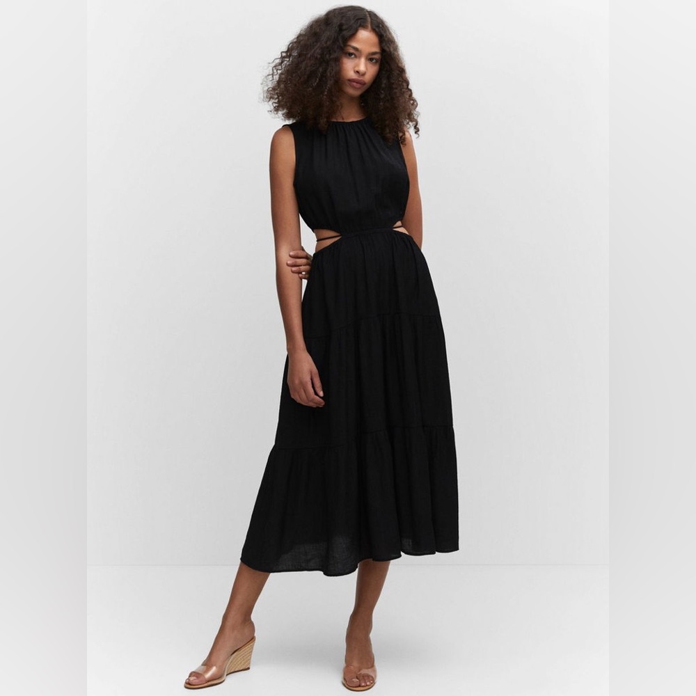 Mango Nuti Cut Out midi dress